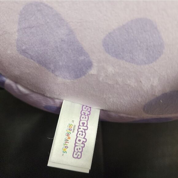 Nwt Squishmallows 12" Pammy Purple Spotted Pig with Flower Embroidery Stackable - Picture 9 of 9